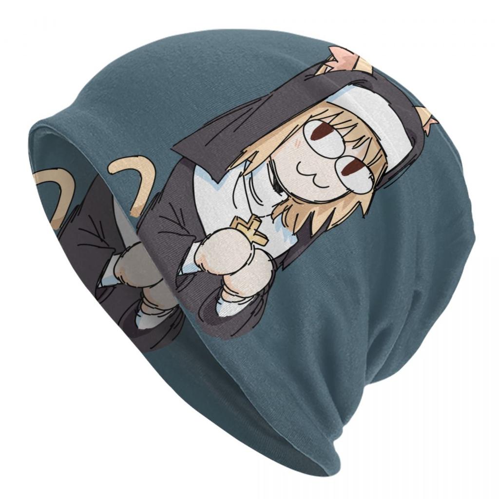 Забавная шапка-бини Neco Arc, унисекс, зимняя теплая шапка, женская вязаная шапка, уличная лыжная шапка Tsukihime, шапочки с черепами для девочек и кошек, шапки