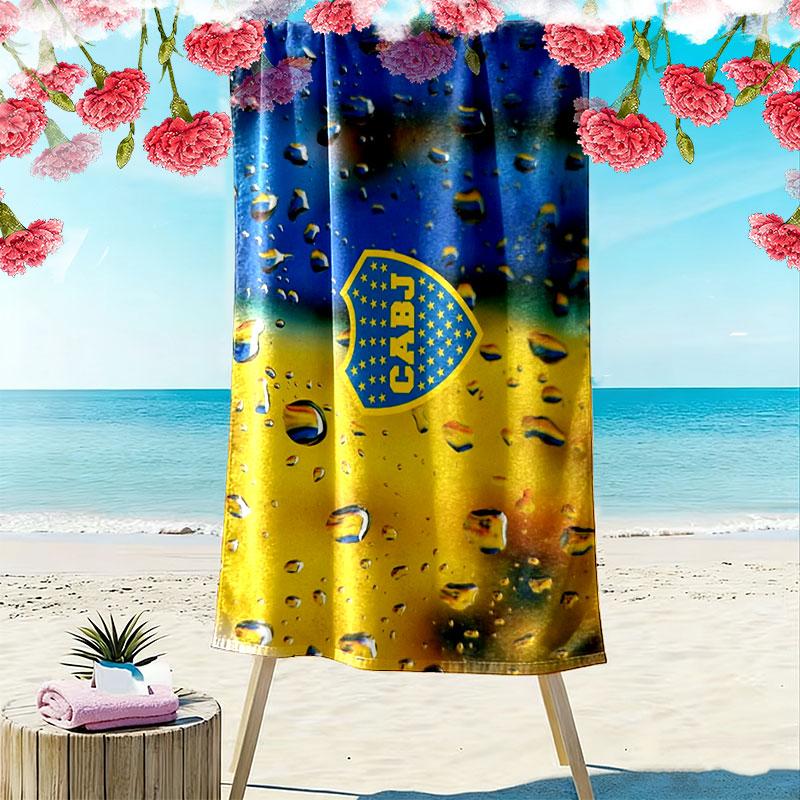 Club Atlético Boca Juniors Print Beach Towel, Large Soft Quick Dry Towel for Beach Camping Swimming