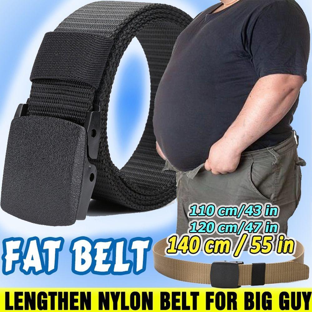Casual Metal-free Security Check Tactical Waistband Nylon Waist Belt Military Web Belt for Fat Man