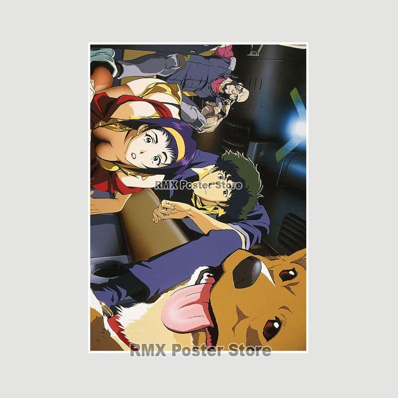 Ковбой Бибоп плакаты белая бумага аниме фигурки принты живопись фотографии гостиная бар украшения домашний декор манга наклейки на стену