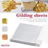 New Ready Stocked 100pcs Golden Leaf Sheets High-Quality Imitation Foil For Crafts, Home Decor, Painting, Furniture, And Nail
