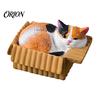 Экологичные мини-фигурки кошек из смолы, Имитация экспресс-коробки с фигурками котят, Милая водонепроницаемая статуэтка для рабочего стола, приборной панели автомобиля