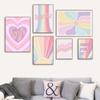 Ретро-флюиды, любовные сердечки, постеры и принты, эстетическая цитата, настенная живопись, радуга, холст, картина для гостиной, домашний декор