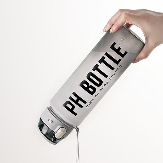 Спортивная бутылка для воды на 1000 мл с соломой, герметичная маркировка времени, термостойкая, градиентная чашка для воды без BPA для фитнеса, офиса, школы, йоги