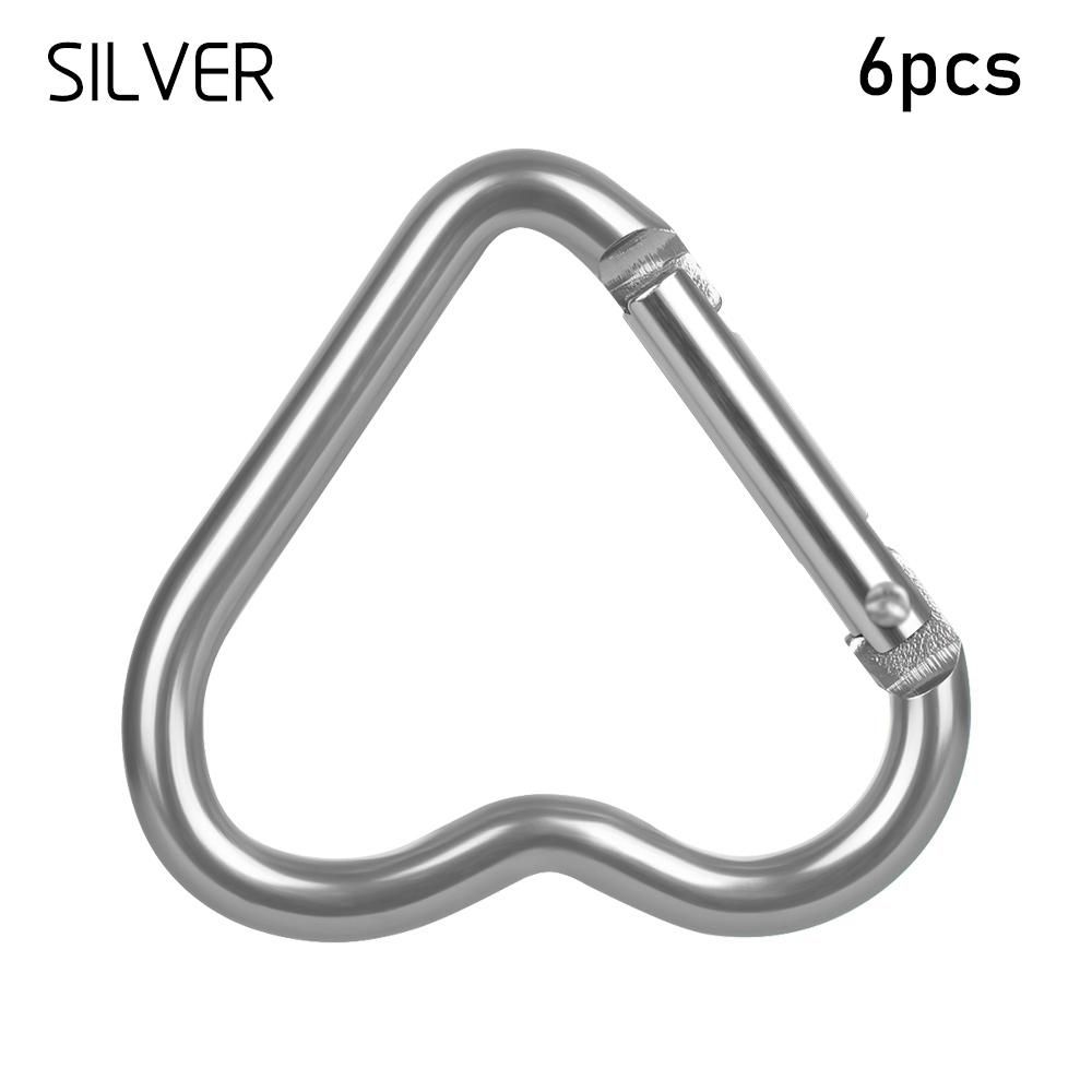 Hanging Outdoor Camping Tool Aluminum Carabiner Heart-shaped Buckles Keyring Hook Keychain Clip