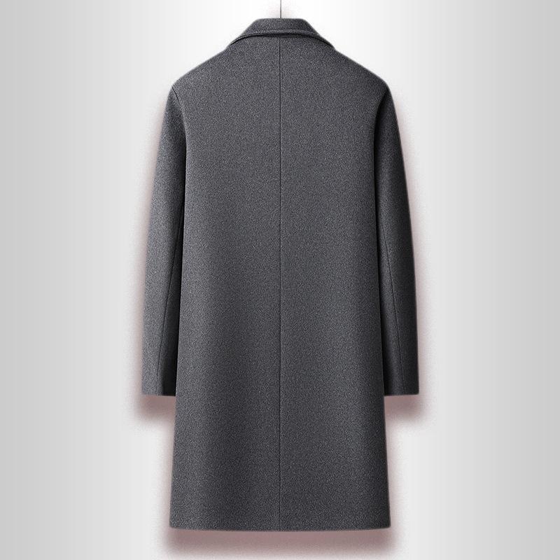 Autumn and Winter Men's Woolen Coat Business Casual Long Suit Collar Coat Men's Trench Coat