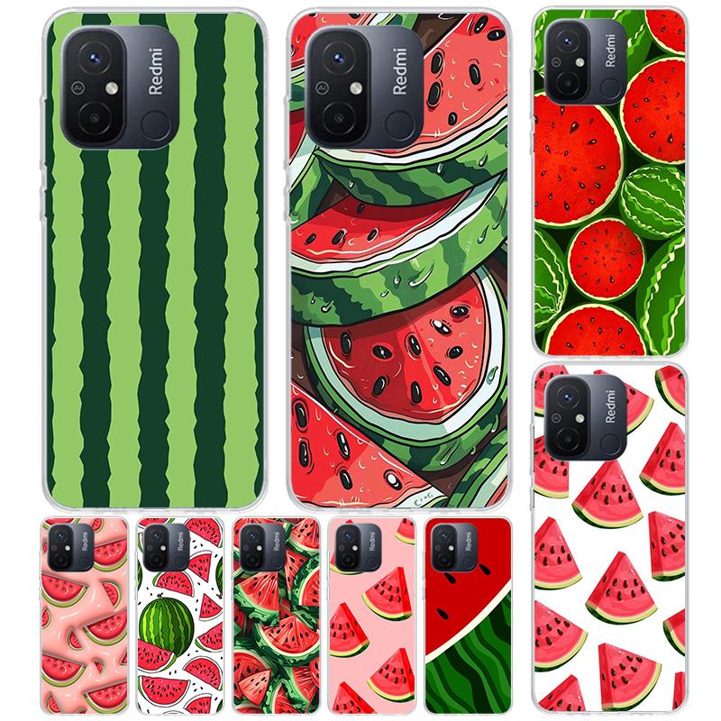 Летний чехол с арбузом для Xiaomi Redmi 13 13C 14C 12 12C 10 10C 9 9C 9T 9A Чехол для телефона 10A 8A 8 7A 7 6A 6 K80 K70 K60 K20