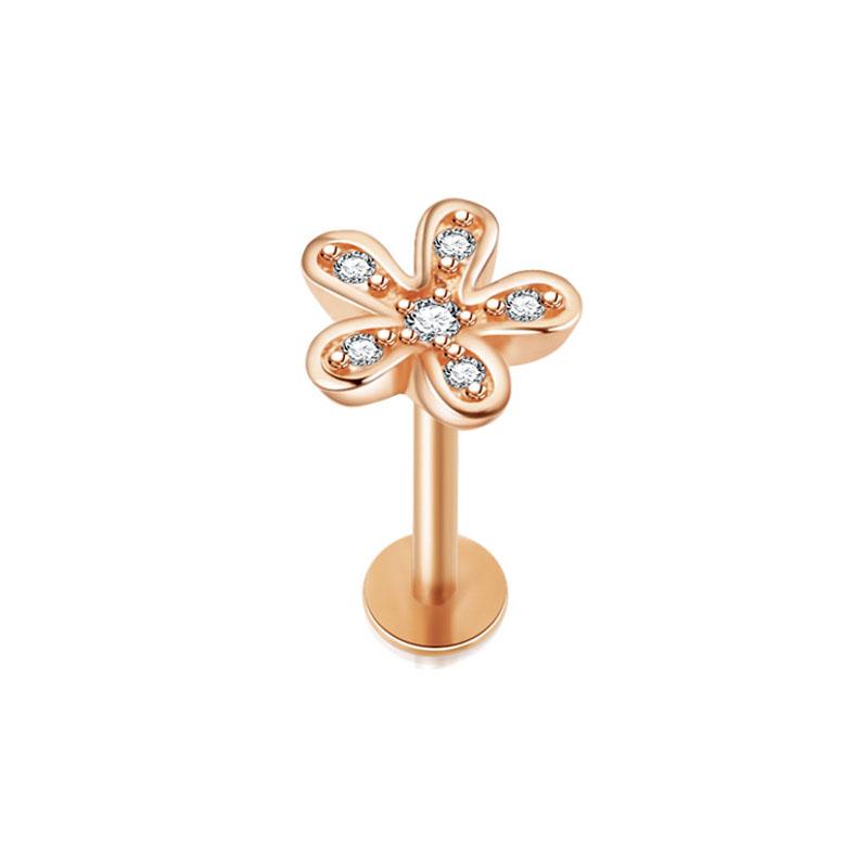 Модные унисекс серьги для пирсинга козелка серьга-лабрет гвоздик мочка носа ухо цветок для губ плоская спираль для хряща 1 шт крестообразное украшение кристалл ракушка