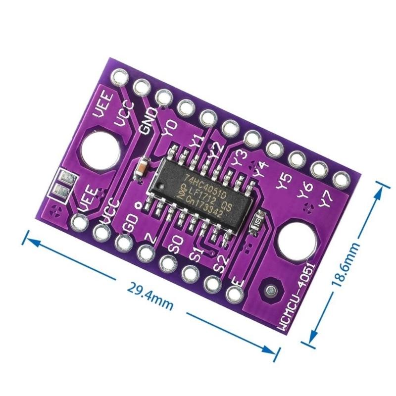 Highly Speed 74HC4051 8Input Channel Analog Multiplexer Selectors Module Distributor Resolver With Low Distortions