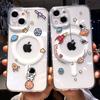 Cute Magsafe Wireless Charge Astronaut Transparent Case For Iphone 14 13 12 11 Pro Max Plus Magnetic Silicone Soft Cases Cover