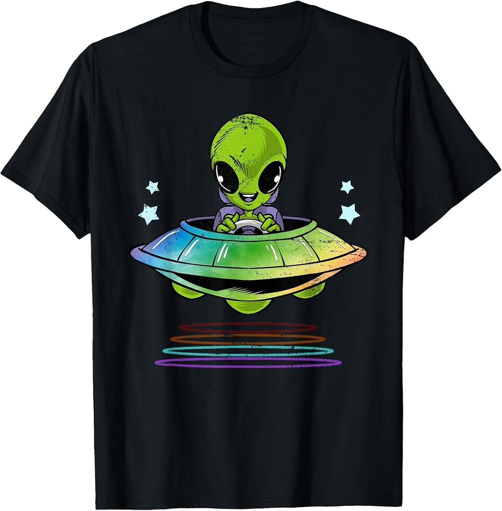 Kids Gift Idea Cute UFO Alien T-Shirt