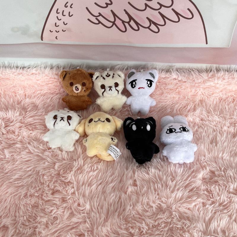Doyoung Taeyong Mark Cheetah Lee Seo Jinnie Rabbit Plush Keychain Pendant 10cm Customizable with Net Bag