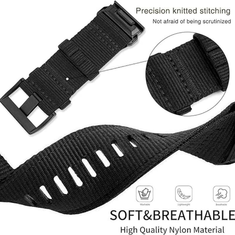 26/22 мм Нейлоновый плетеный ремешок для часов для тактических моделей Garmin Fenix 7X Pro/6X/55X