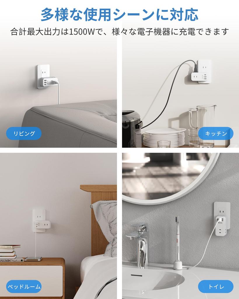 USB-розетка, поворотный кран питания с USB, 3 розетки переменного тока, 3 порта USB, розетка Octopus, розетка Octopus, розетка Lightning Guard, небольшой и легкий