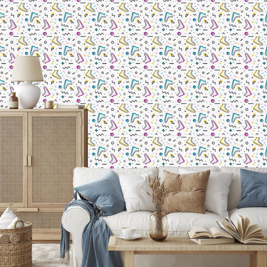 Colorful pattern wallpaper for living room and bedroom 50x1000
