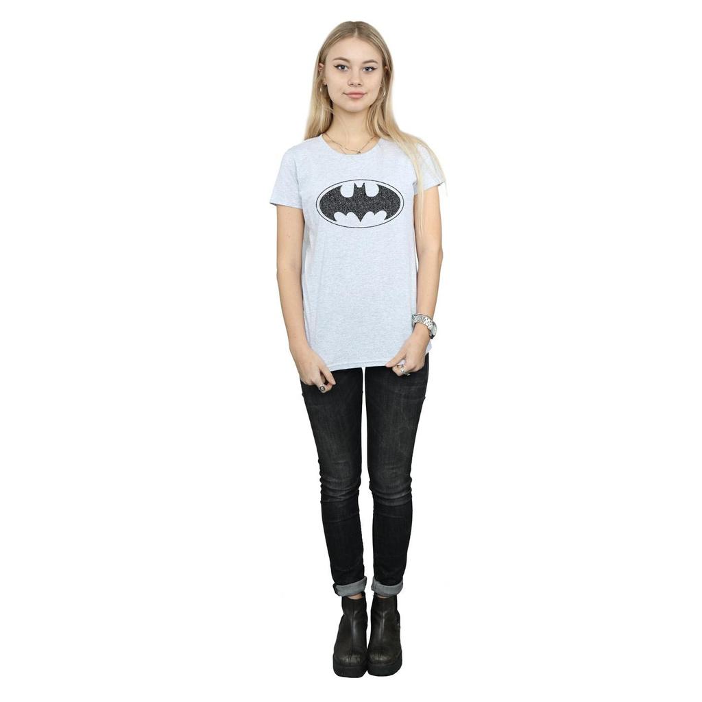 DC Comics Womens/Ladies Batman One Color Logo Cotton T-Shirt
