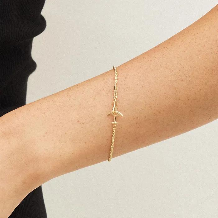[14K]_anchor bracelet.