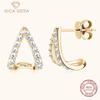 Fashion Everything S925 Three-dimensional Heart-shaped Moissanite Earrings For Girls Niche High-grade Ear Accessories