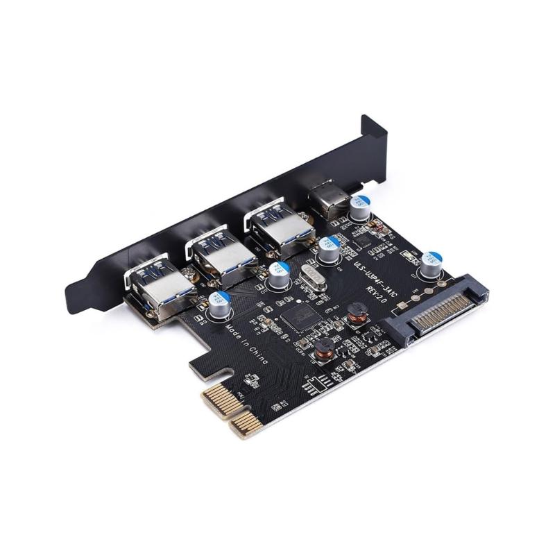 4-портовая PCI-E на 1x Type-C 3x Type-A USB3.0 4-портовая PCI-Express гостевая карта с внутренним 19-контактным разъемом
