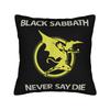 Black Sabbath Never Say Die Наволочка с рисунком дьявола Графическая наволочка Ретро Модные наволочки для стула Дивана Домашний декор