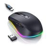 Wireless Mouse Jiggler LED Rechargeable Moving Mouse Mover for Laptop with Undetectable Random Movement Keeps Computers Awake