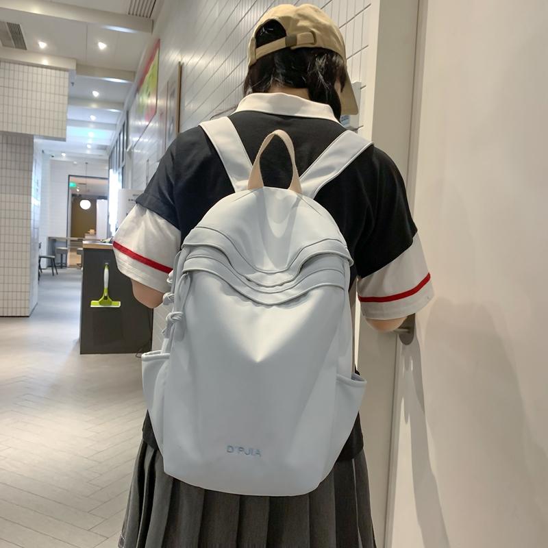 Женский рюкзак Студенческий однотонный школьный рюкзак