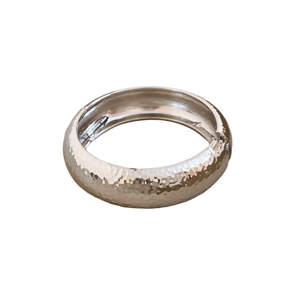 Zinc Zinc Zinc Alloy Metal Bracelet Geometry Wide Side Bangle Retro Open Bangle  Gift