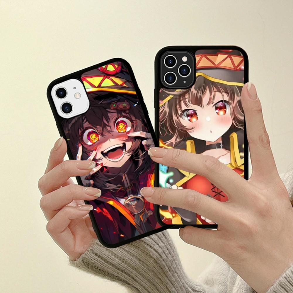 Чехол для телефона Мегумин Силиконовый PC+TPU Для Для iPhone 11 12 13 14 15 16 Plus Pro Max Чехол