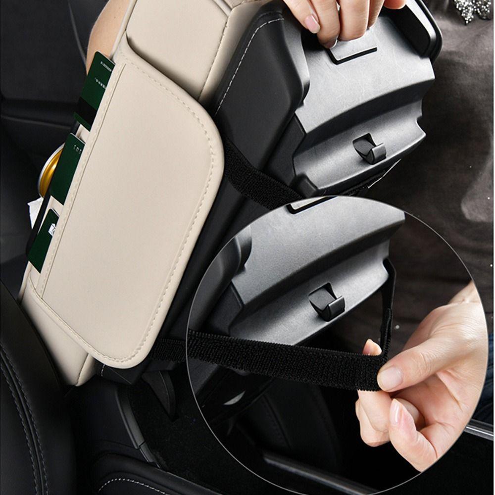 Tissue Box Car Armrest Storage Box 2 Cup Holder Car Elbow Support Pad Center Console