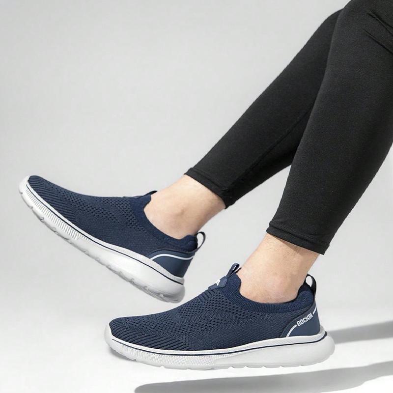 Мужские кроссовки Slip On, повседневные спортивные кроссовки, темно-синие дышащие кроссовки с сеткой Air Mesh, женские кроссовки для ходьбы