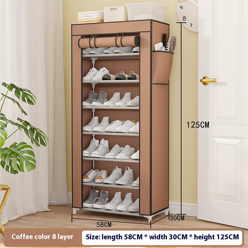 Multilayer Nonwoven Shoes Storage Cabinet Dust-proof Shoe Rack Storage Rack Space-saving Dustproof Shelf For Home Corridor