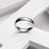 [King Will] men's ring wedding ring silver width 4mm luxury comfort fit dome shape tungsten ring size 20
