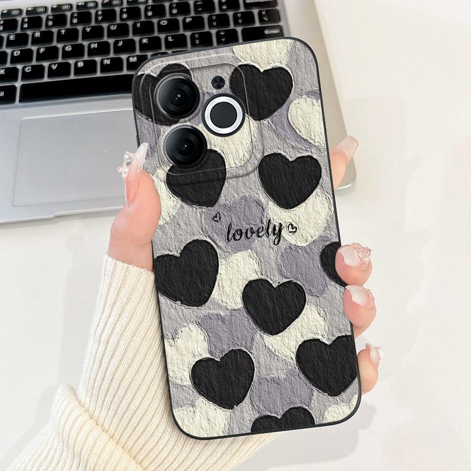 For Itel A80 Beautiful Bow Rose Painting Phone Case For Itel A80 A671L A671LC Shockproof Soft Silicone Cases