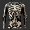 Креативный дизайн 3D принт черепа Мужская футболка Осень Повседневная Длинный рукав Круглый вырез Пуловер Футболки Оверсайз Дышащая одежда