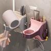Прочный держатель для фена Настенный крючок для фена Высококачественная полка для хранения Домашние принадлежности