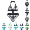 Women's Split Fashion Sexy Bikini Print With Breast Pad Without Steel Bracket Swimsuit