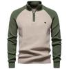 Mens Autumn Crewneck Sweater With Stretch Cotton Blend For Casual Urban Style