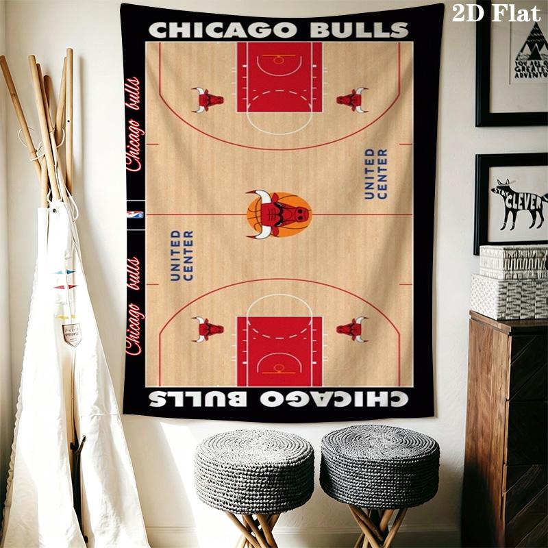 Chicago Bulls Court Threepiece Set 1 Duvet Cover 2 Pillowcase Without Core Duvet Cover And Pillowcase Christmas Birthday Gift