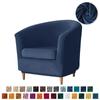 Velvet Tub Cover Chair Jacquard Single Seat Sofa Slipcover 1 Seate Living Room  Furniture Couch Washable Club Armchair Cover