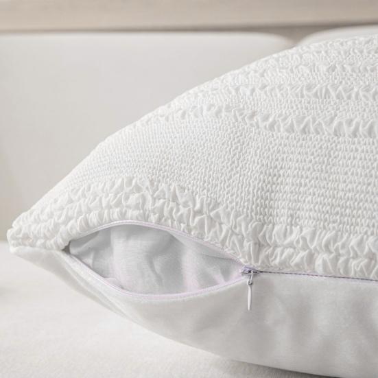 Мятая наволочка для декоративной подушки, наволочка с потайной молнией, минималистичная белая наволочка для дома