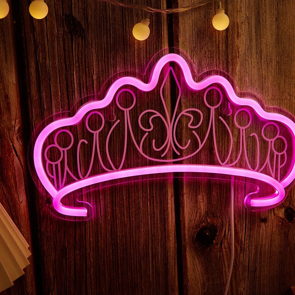 Chi-buy Корона, светодиодная неоновая вывеска, неоновые вывески с питанием от USB, ночник, 3D настенное искусство и игровая комната, декор для спальни, гостиной, лампы, вывески