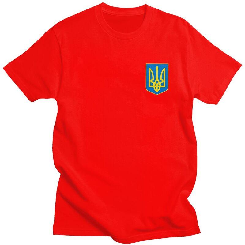 Унисекс футболка с гербом Украины и флагом, с коротким рукавом, для отдыха. Футболка с украинским гербом Трезубец. Чистый хлопок.