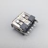 Разъем USB 2.0 Female, 10,0 мм, Короткий корпус, Вертикальный прямой пайка 180°, Черный.