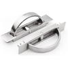 1 Pack Concealed Drawer Door Finger Insert Recessed Flush Pull Handle with Resin Back Cap, Silver