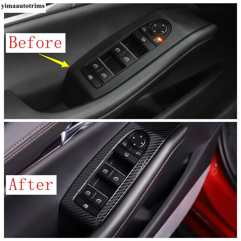 Car Inner Door Armrest Window Glass Lift Switch Button Panel Cover Trim Accessories For Mazda 3 - 2025 / CX-30 - 2025