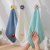 Absorbent Coral Velvet Hand Towel Hanging Cute Cleaning Cloth Soft Quick Dry Dishcloths for Kitchen Bathroom