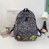 Трендовый рюкзак с леопардовым принтом, большой вместимости, корейский, для учениц средней школы, студенческий рюкзак для досуга для меньшинств