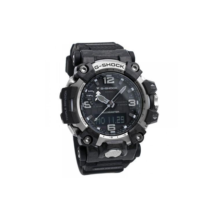 Casio Серия Master Of G-Land G-Shock Водонепроницаемость 200M Солнечный кварцевый механизм Ремешок из смолы Мужские часы Черные GWG-2000-1A1JF