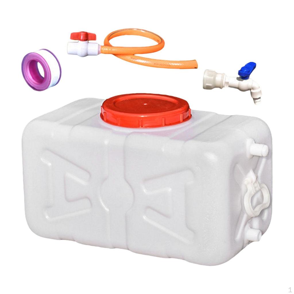 Camping Water Container with Tap And Hose, Versatile, , Horizontal Storage Bucket for