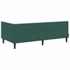 L shaped bed frame with headboard dark green 100 cm x 200 cm velvet